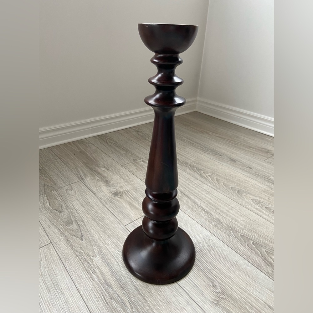 *HOST PICK* 2 POTTERY BARN Candle Holders 🕯️🕯️Fruitwood - Picture 5 of 14